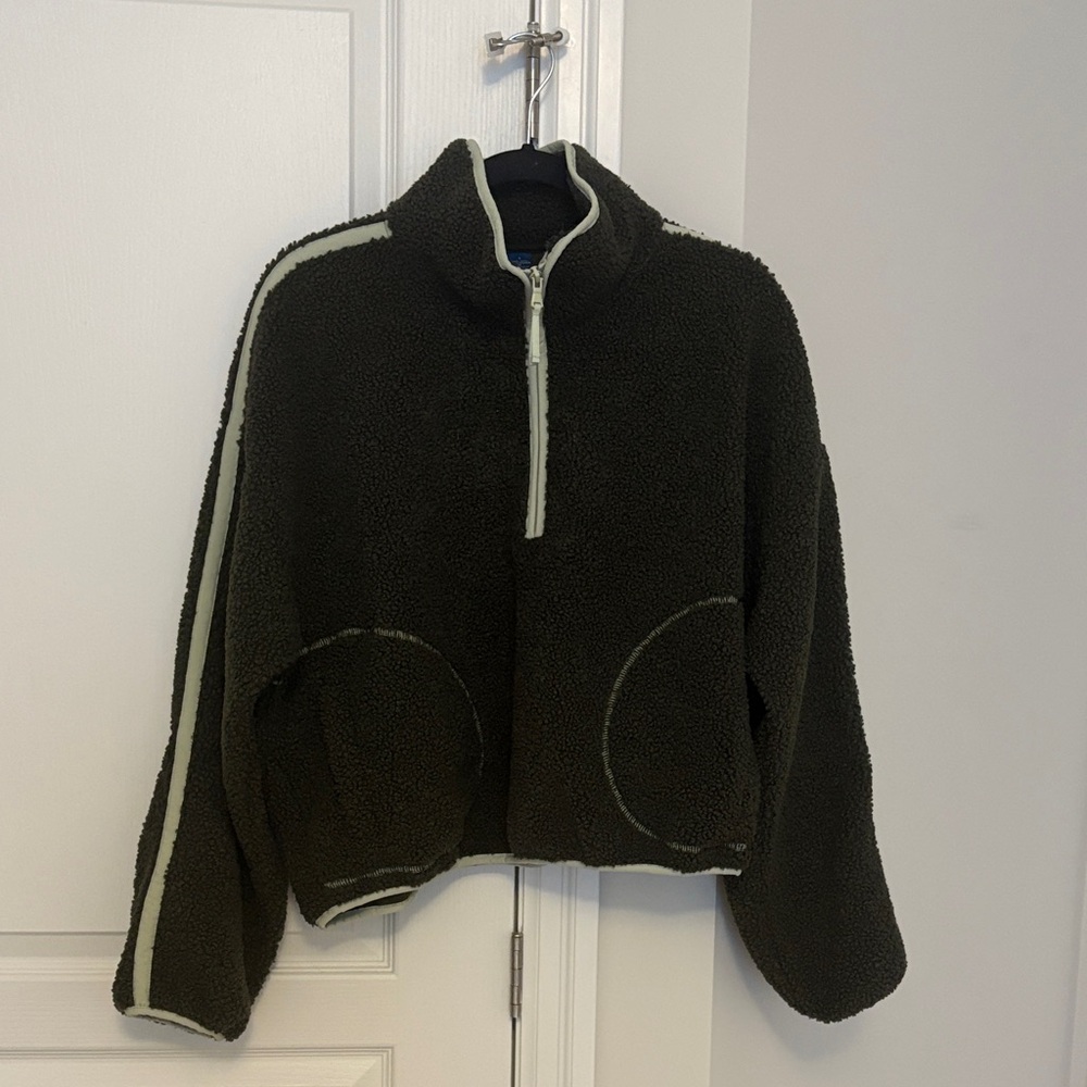 Old navy green half zip sweater